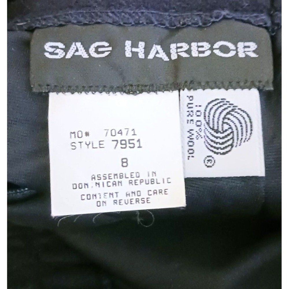 Sag Harbor Womens Size 8 Navy 100% Wool Pencil Skirt Career Office Classic - Picture 6 of 6